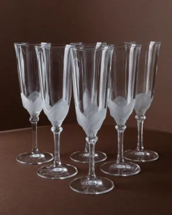 Vintage Champagnergläser aus Kristallglas von JG Durand, 1970er, 6er Set