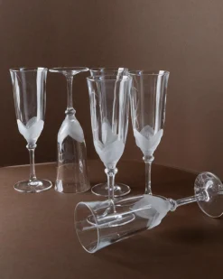 Vintage Champagnergläser aus Kristallglas von JG Durand, 1970er, 6er Set