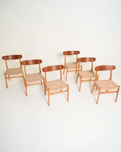 Vintage CH23 Stühle von Hans J. Wegner für Carl Hansen & Søn, 1950er, 6er Set