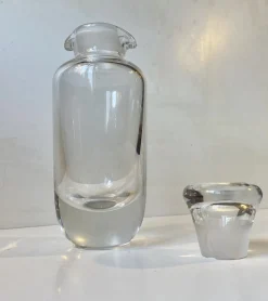 Vintage Cocktailshaker aus Glas von Orrefors, Schweden, 1970er
