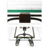 Vintage Couchtisch aus Eisen mit Glasplatte