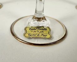 Vintage Cristal De Paris Weingläser aus Kristallglas, 1980er, 6 . Set