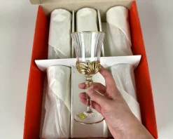 Vintage Cristal De Paris Weingläser aus Kristallglas, 1980er, 6 . Set