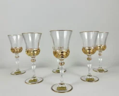 Vintage Cristal De Paris Weingläser aus Kristallglas, 1980er, 6 . Set