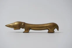 Vintage Dachshund Flaschenöffner aus Messing von Walter Bosse für Herta Baller, 1950er