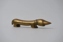 Vintage Dachshund Flaschenöffner aus Messing von Walter Bosse für Herta Baller, 1950er