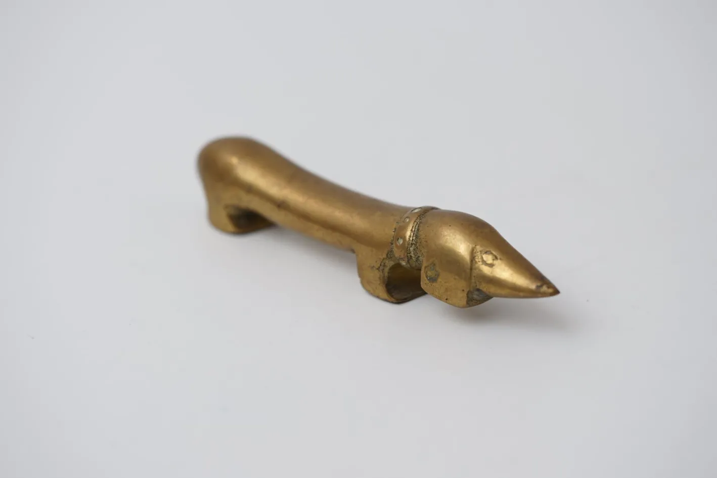 Vintage Dachshund Flaschenöffner aus Messing von Walter Bosse für Herta Baller, 1950er