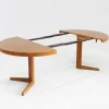 Vintage Danish Round Extendable Dining Table in Teak from Bramin, 1960s