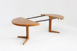 Vintage Danish Round Extendable Dining Table in Teak from Bramin, 1960s