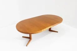Vintage Danish Round Extendable Dining Table in Teak from Bramin, 1960s