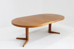 Vintage Danish Round Extendable Dining Table in Teak from Bramin, 1960s