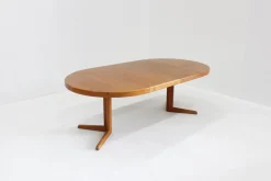 Vintage Danish Round Extendable Dining Table in Teak from Bramin, 1960s