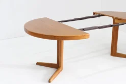 Vintage Danish Round Extendable Dining Table in Teak from Bramin, 1960s