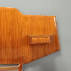 Vintage Doppelbett aus Mahagoni mit Nachttischen, 1950er