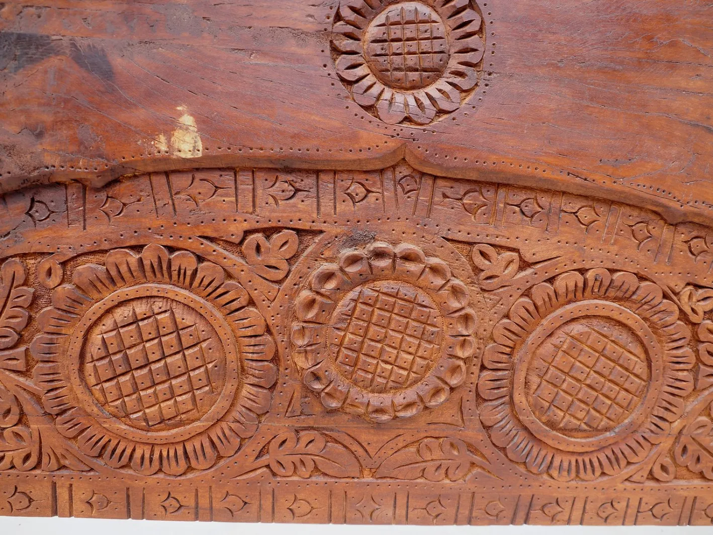 Vintage Doppelbett aus Zedernholz, Swat-Tal, Pakistan