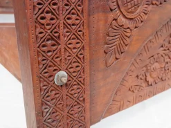 Vintage Doppelbett aus Zedernholz, Swat-Tal, Pakistan