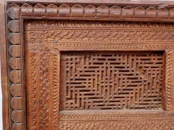 Vintage Doppelbett aus Zedernholz, Swat-Tal, Pakistan