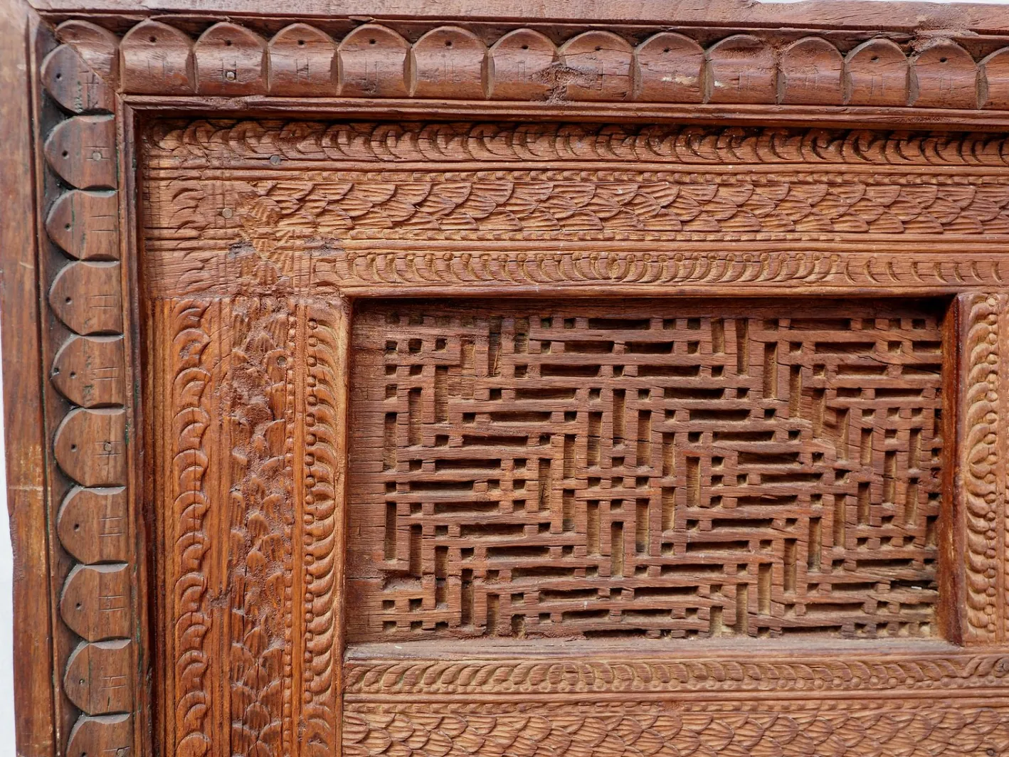 Vintage Doppelbett aus Zedernholz, Swat-Tal, Pakistan