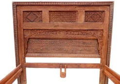 Vintage Doppelbett aus Zedernholz, Swat-Tal, Pakistan