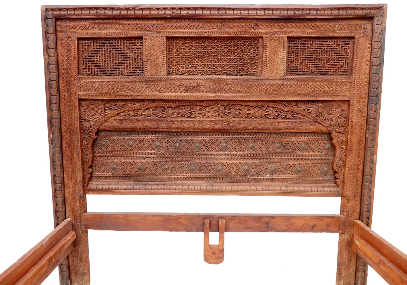 Vintage Doppelbett aus Zedernholz, Swat-Tal, Pakistan