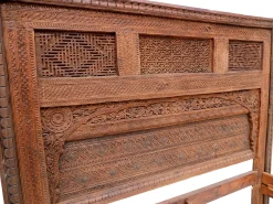 Vintage Doppelbett aus Zedernholz, Swat-Tal, Pakistan