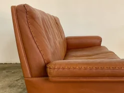 Vintage DS-31 Drei-Sitzer Sofa aus Cognacfarbenem Leder von de Sede, 1970er