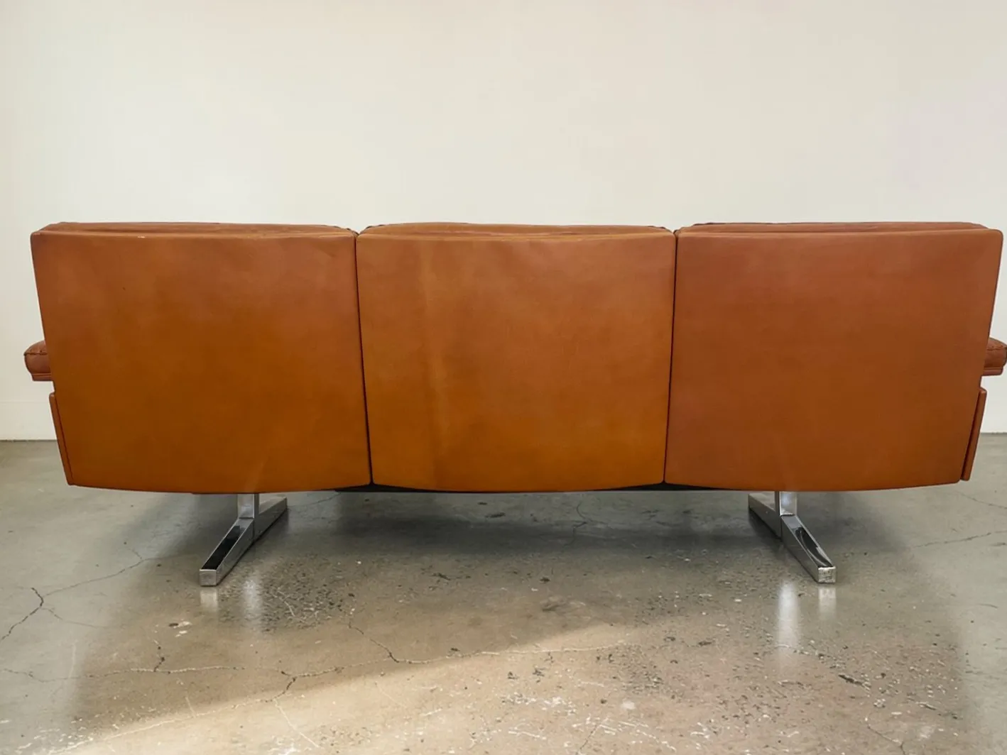 Vintage DS-31 Drei-Sitzer Sofa aus Cognacfarbenem Leder von de Sede, 1970er