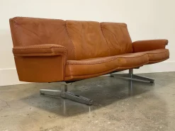 Vintage DS-31 Drei-Sitzer Sofa aus Cognacfarbenem Leder von de Sede, 1970er