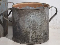 Vintage Eimer aus Metall, 1920, 3er Set