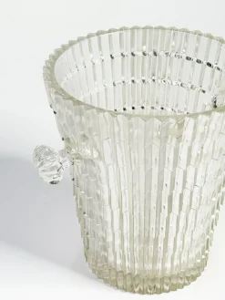 Vintage Eiskübel aus Geformtem Glas, 1960er