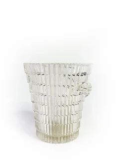 Vintage Eiskübel aus Geformtem Glas, 1960er