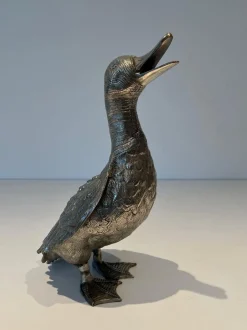 Vintage Enten aus versilberter Bronze, 1970er, 3er Set