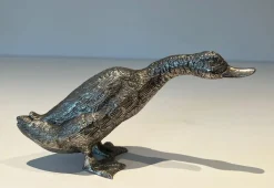 Vintage Enten aus versilberter Bronze, 1970er, 3er Set