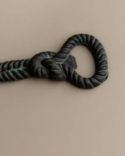 Vintage Flaschenöffner aus Messing mit Seil & Knoten, 1960er