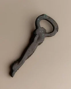 Vintage Flaschenöffner aus Messing mit Seil & Knoten, 1960er
