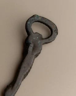 Vintage Flaschenöffner aus Messing mit Seil & Knoten, 1960er