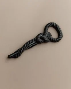 Vintage Flaschenöffner aus Messing mit Seil & Knoten, 1960er