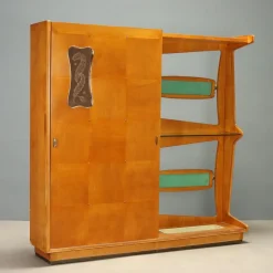 Vintage Flurschrank mit Konsole aus Glas, 1950er