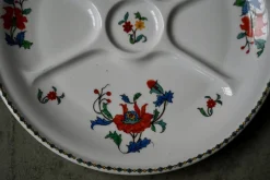 Vintage Fondue Set aus Pariser Porzellan, 1970er, 7er Set