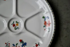 Vintage Fondue Set aus Pariser Porzellan, 1970er, 7er Set