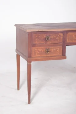 Vintage Frisiertisch aus Holz mit Intarsien, 1920er