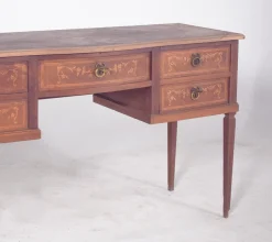 Vintage Frisiertisch aus Holz mit Intarsien, 1920er