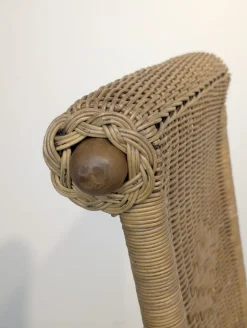 Vintage Gartenstuhl aus Rattan, 1960er