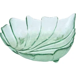 Vintage Glasschale in Blattform, Italien, 1970er