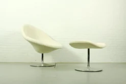 Vintage Globe Sessel & Fußhocker von Pierre Paulin für Artifort, 1960er