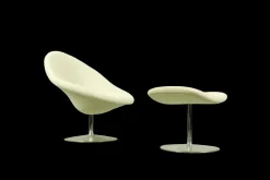 Vintage Globe Sessel & Fußhocker von Pierre Paulin für Artifort, 1960er
