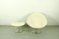Vintage Globe Sessel & Fußhocker von Pierre Paulin für Artifort, 1960er