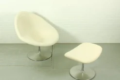 Vintage Globe Sessel & Fußhocker von Pierre Paulin für Artifort, 1960er
