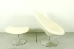 Vintage Globe Sessel & Fußhocker von Pierre Paulin für Artifort, 1960er