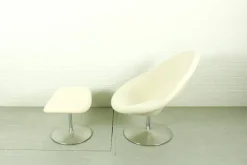 Vintage Globe Sessel & Fußhocker von Pierre Paulin für Artifort, 1960er